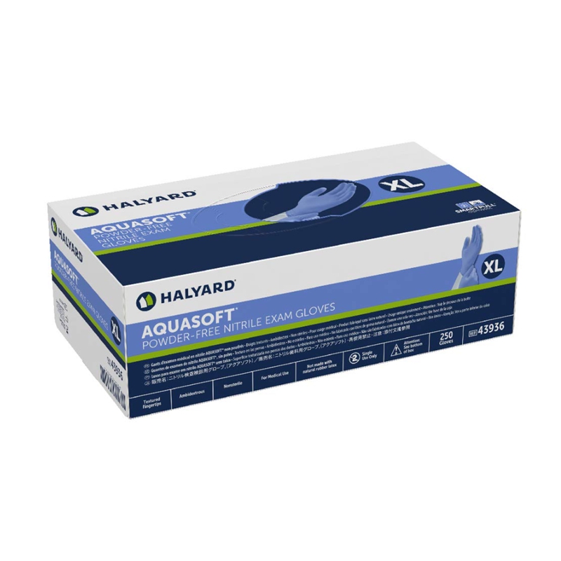 Halyard Aquasoft Nitrile Power-free Exam Gloves