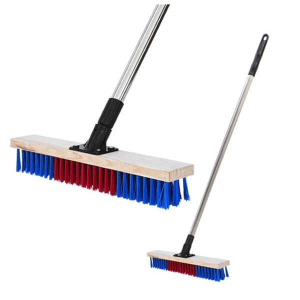 Push Broom + Stainless Handle Set