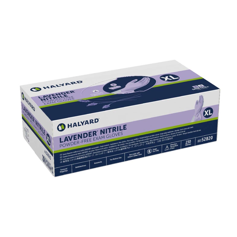 Halyard Lavender Nitrile Power-free Exam Gloves