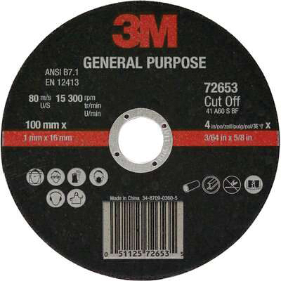 General Cut-off Wheel | Metal Cutting Wheel for Angle Grinder 72653