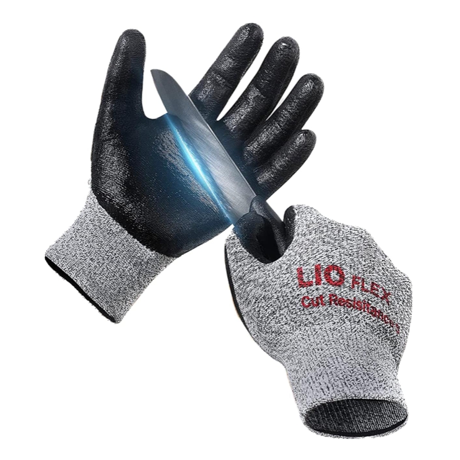 Level-5 Cut Resistant Gloves | Nitrile Coated Work Gloves | Durable Working Gloves