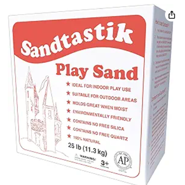 Sandtastik Sparkling White Play Sand, 25 lb