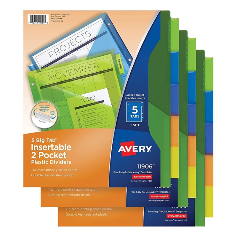 5-Tab Binder Dividers Set 11906