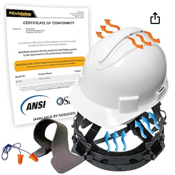 Safty Helmet, ANSI Tested, OSHA Compliant