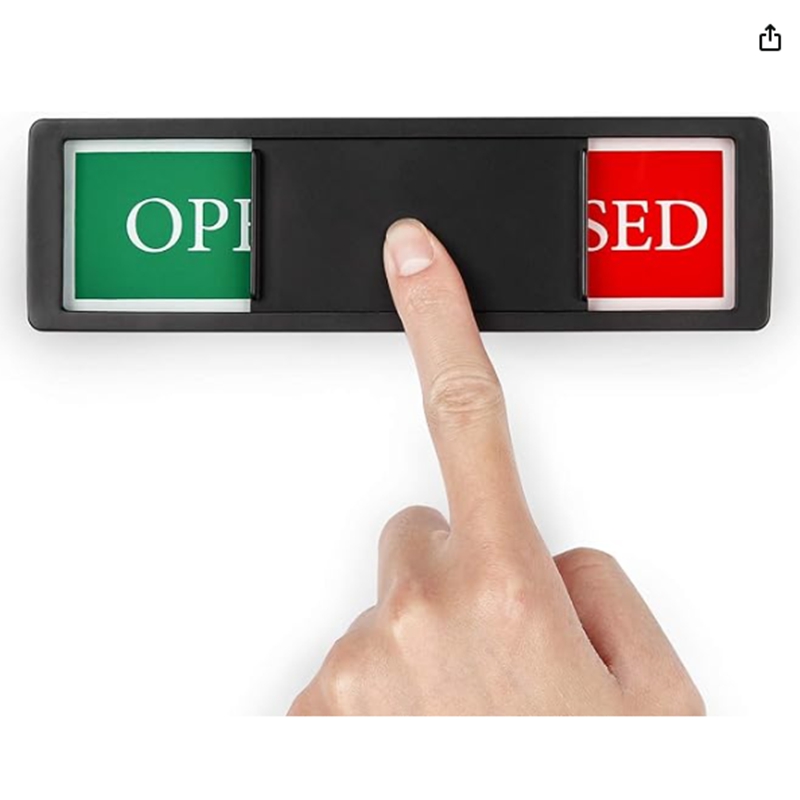 Open Closed Slide Door Sign