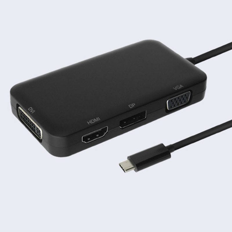 USB-C to VGA / HDMI / DP / DVI 4 in 1