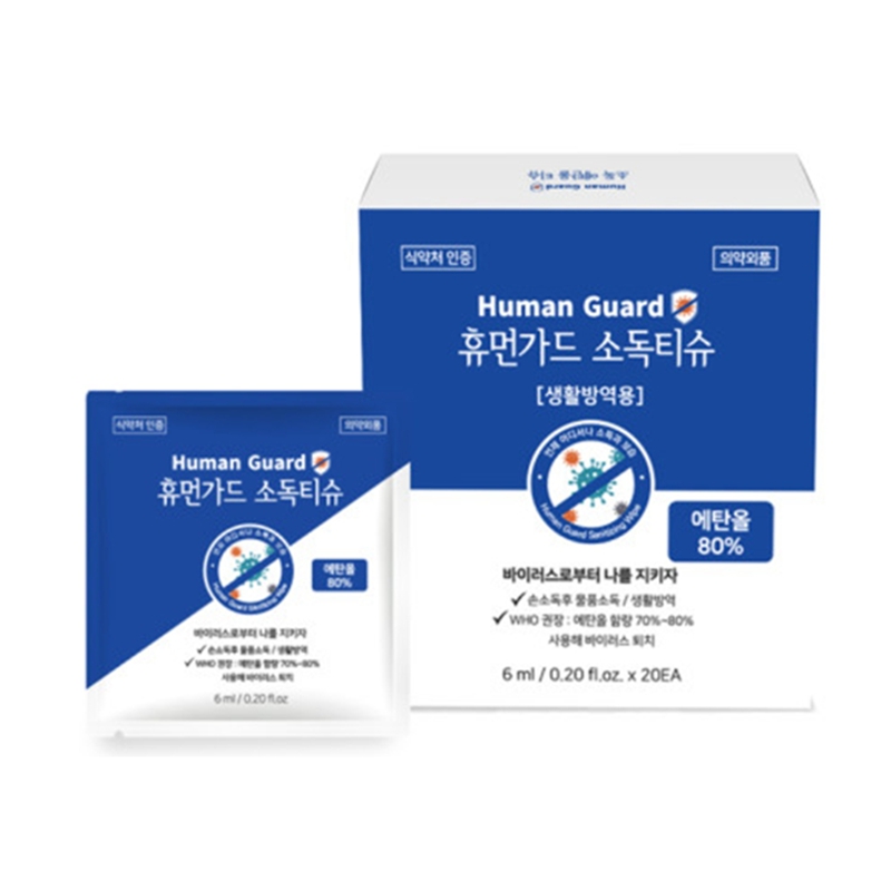 Human Guard Hand Sanitize Wipes