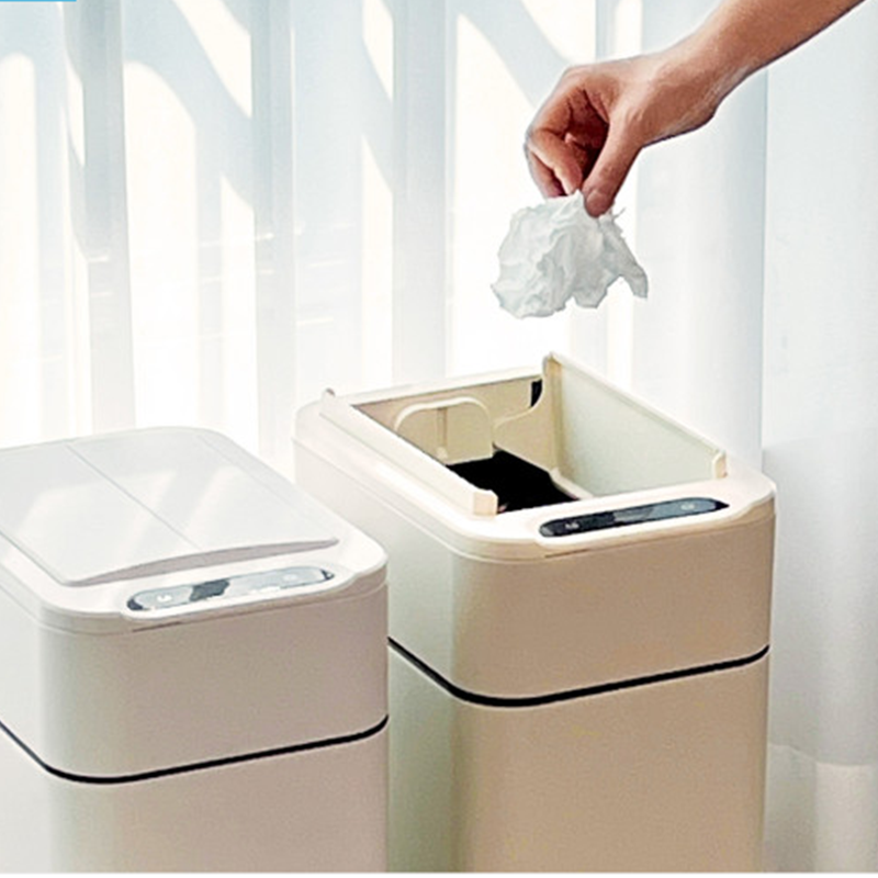 Plastic Trash Can with Motion Sensor Lid | Trash Bin 20L