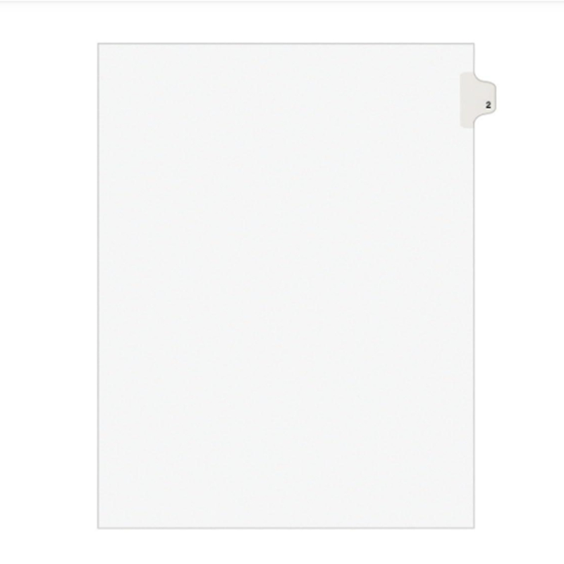 Individual Legal Exhibit Dividers