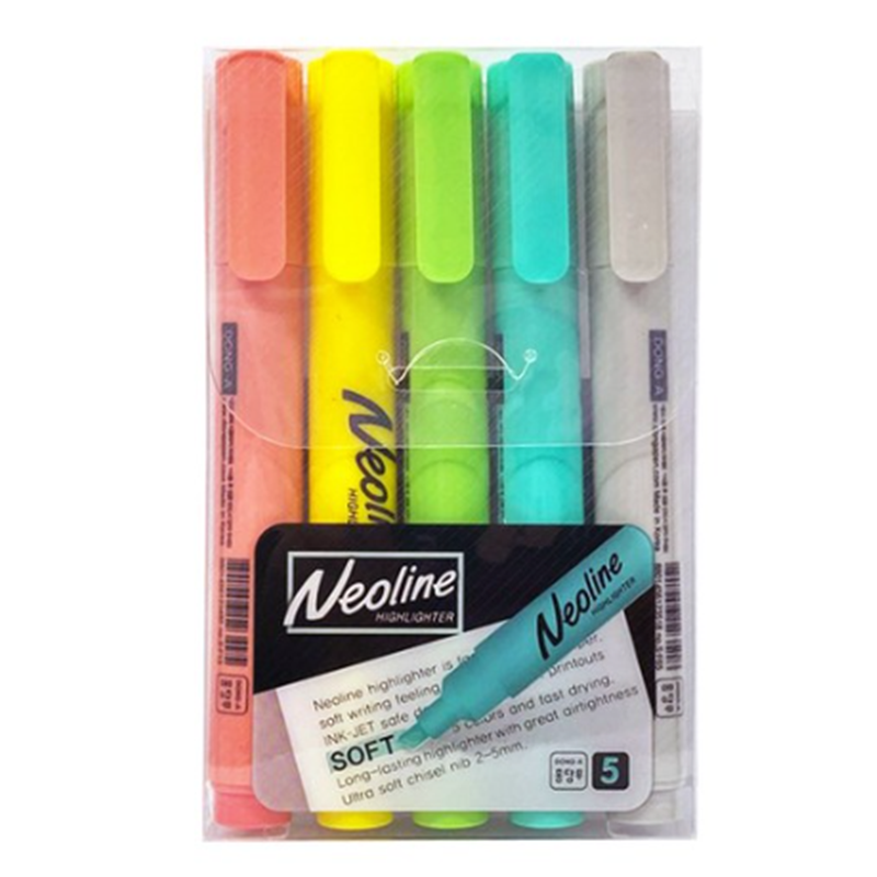 Neoline Soft Highlighter 5 Color Set