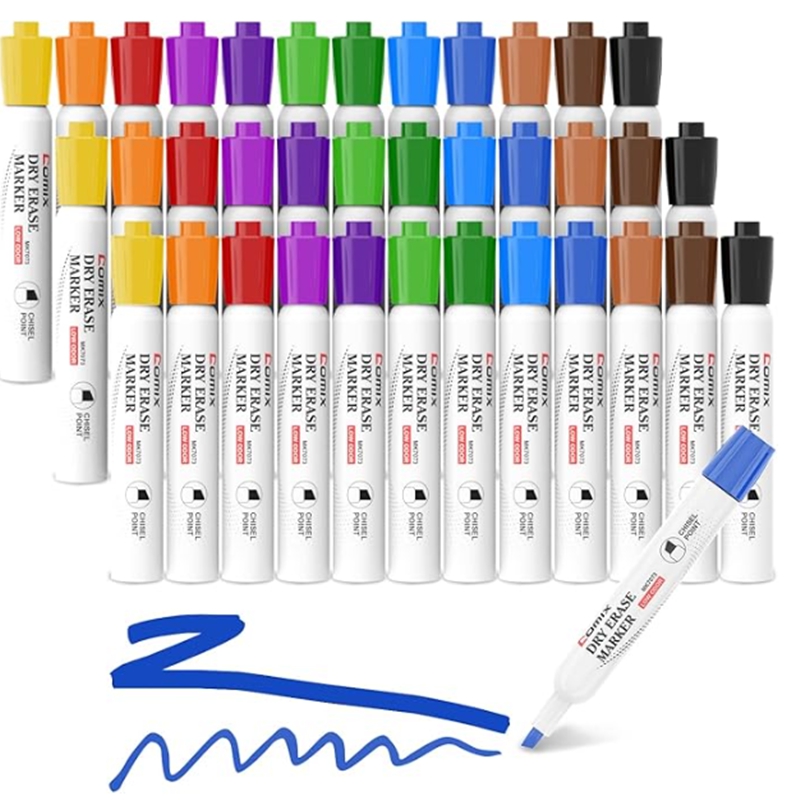 Dry Erase Board Marker 12-Color Set