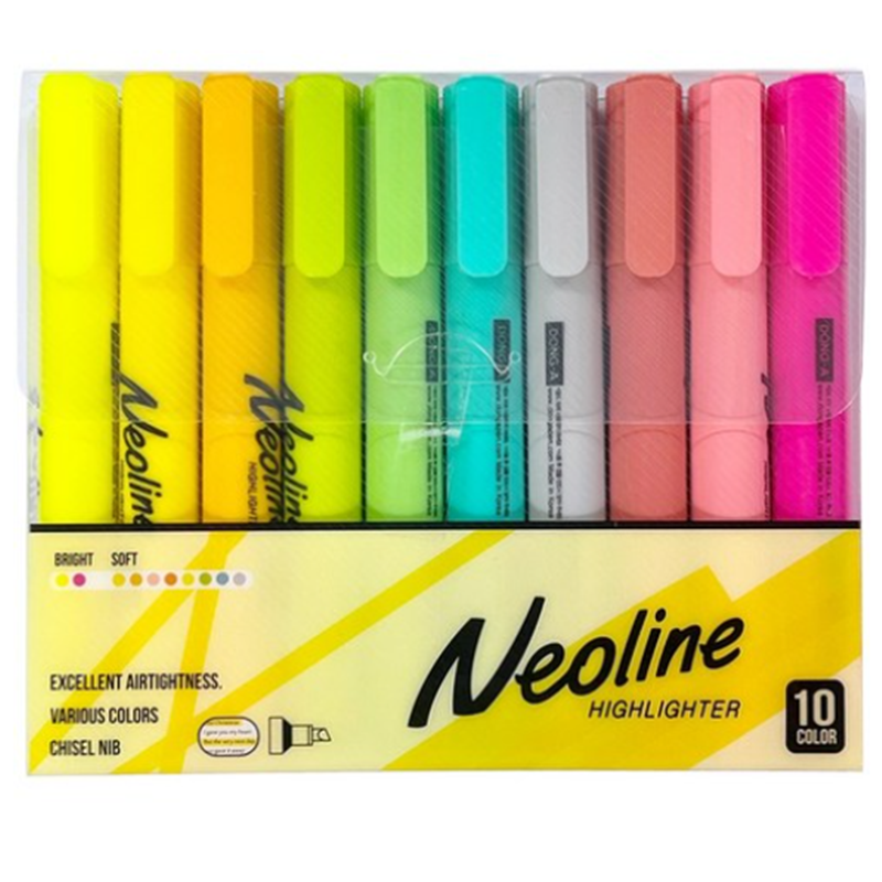 Neoline Soft & Bright Highlighter 10 Color Set
