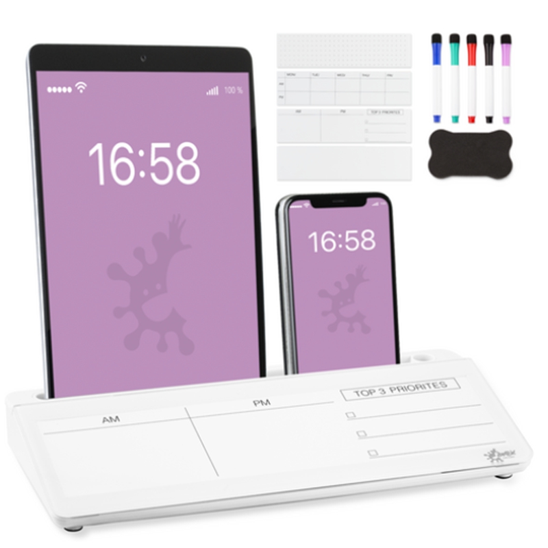 Mini Whiteboard With Template, Boardmarker, Eraser Set