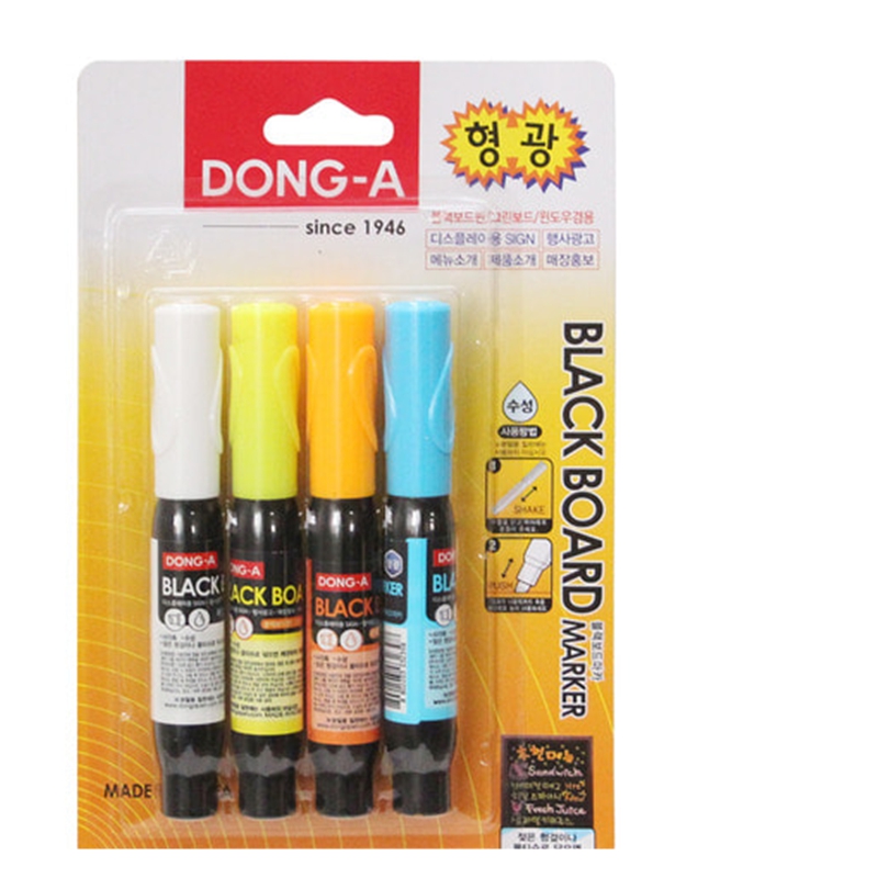 Dry Erase Black Board Marker 4-Color Set