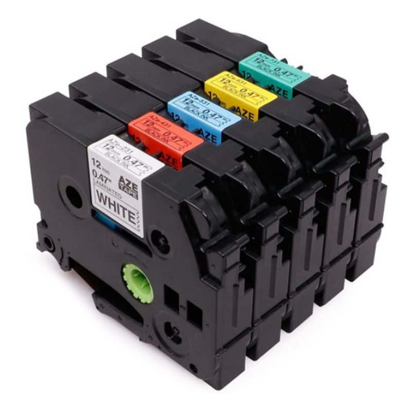 Compatible Brother P-Touch Laminated Label Tapes White 9mm