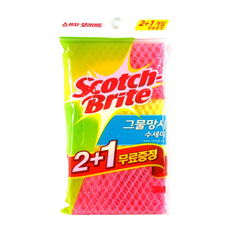 Scotch-Bright Dish Wash Net | Mesh Cloth | Dish Rags 2+1 Pack