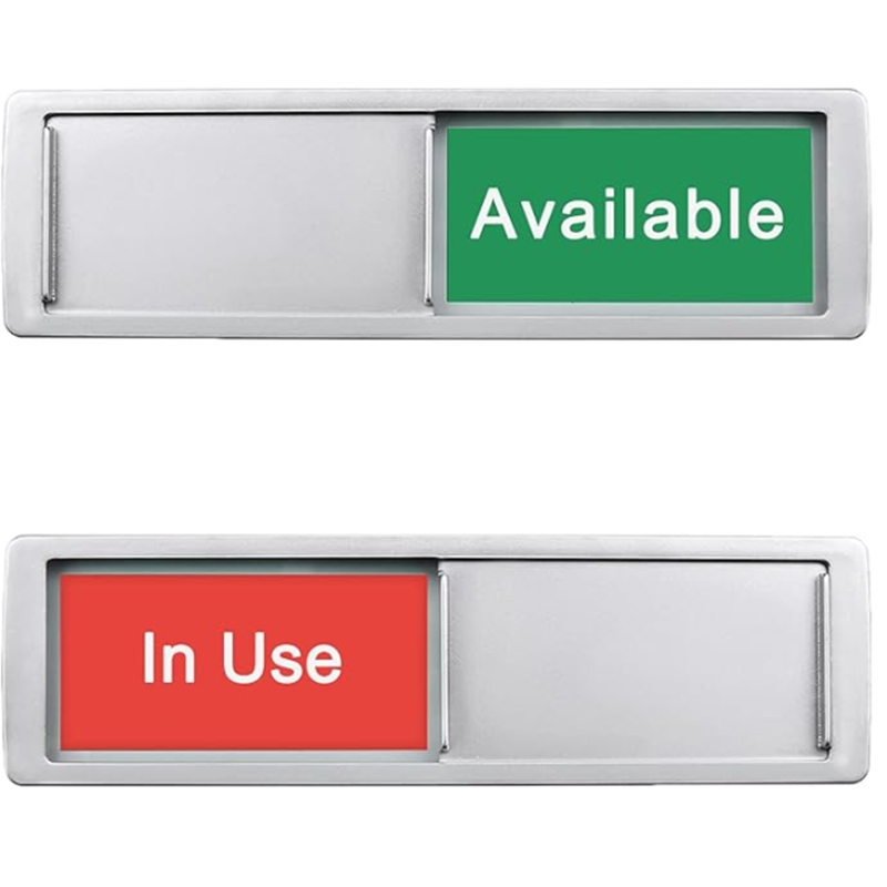 Available In Use Slide Door Sign