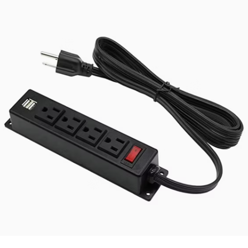 Furniture Power Distribution Unit | 4 Outlet | Power Strip (US Type) | UL Listed