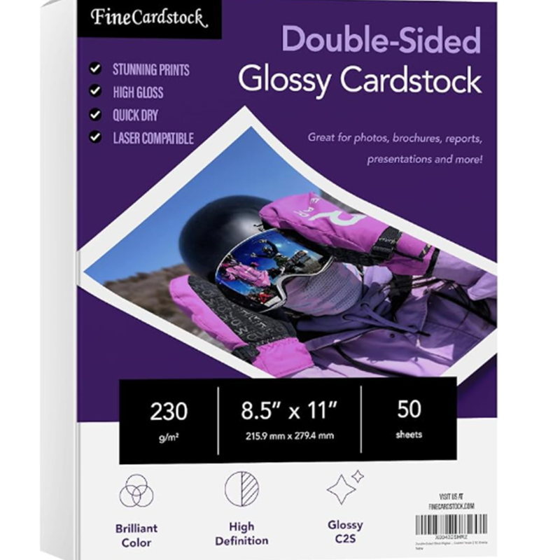 Glossy Photo Paper for Inkjet & Laser Letter Size