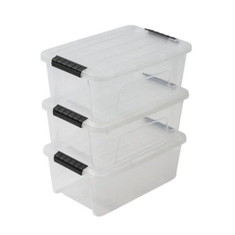 Storage Box | Plastic Box with Lid 16L 3 Pack