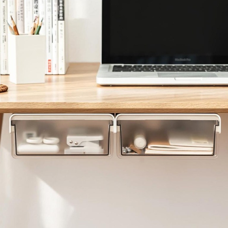 Under Desk Storage Organizer | Drawers 1 + 1 Set