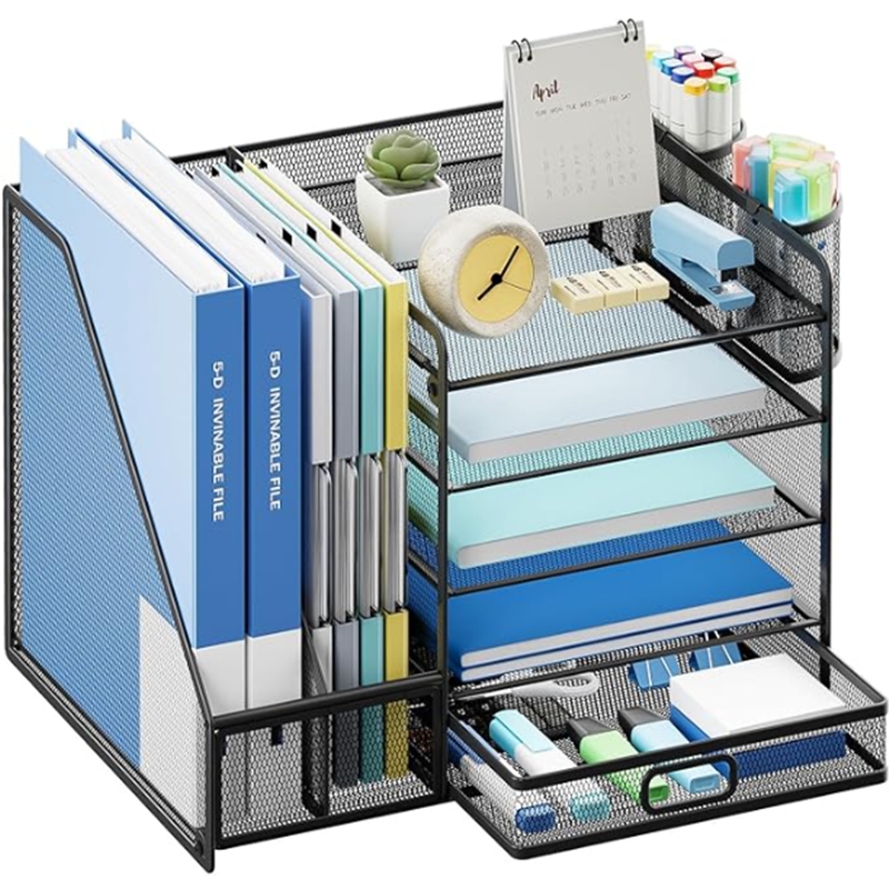 Desk Organizer with 2 File Holders