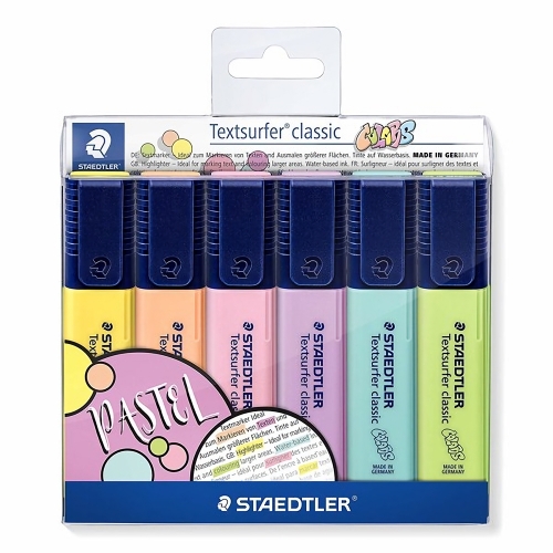 Textsurfer Pastel Highlighter Assorted 6-Color Pack