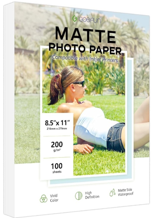 Matte Photo Paper for Inkjet Letter Size