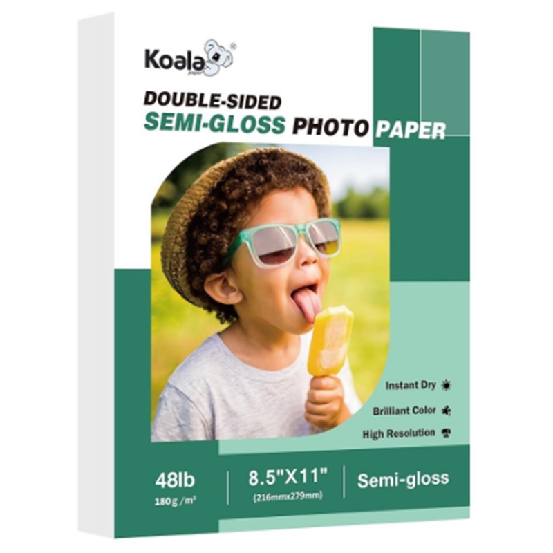 Semi-gloss Photo Paper for Inkjet & Laser Letter Size