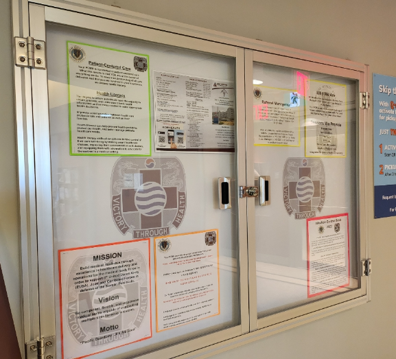 Magnetic Fabric Bulletin Board with Doors