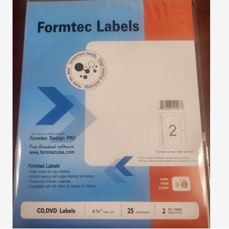 CD DVD Label ST-7902 Avery 8692 8942 Compatible
