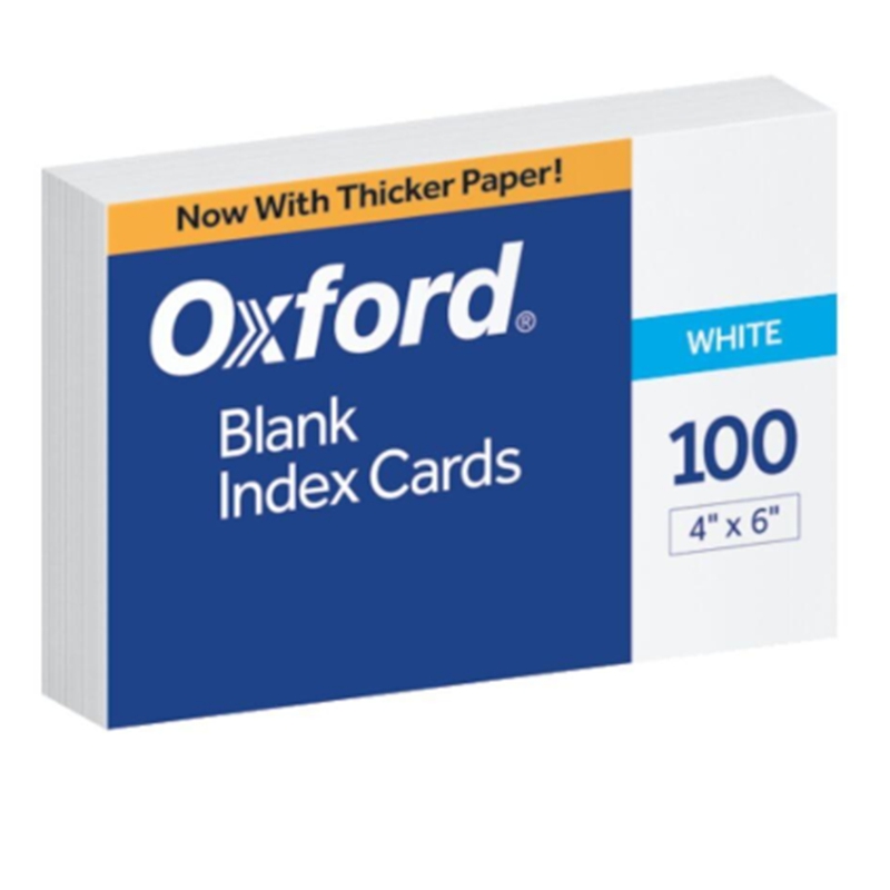Blank Index Cards