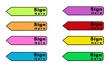 Sign Here Flags