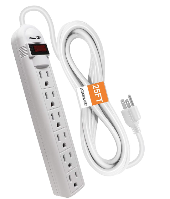 6-Outlet Extension Cord | Power Strip (US Type)