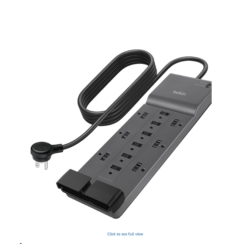 12-Outlet Extension Cord |  Surge Protector Power Strip (US Type)