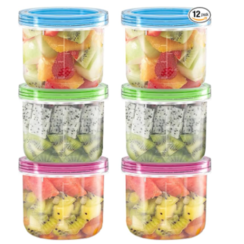 Small Containers with Lids - 12 Sets, 4 OZ