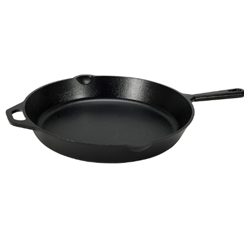 15 inch Pre-Seasoned Cast Iron Skillet, Oven Safe, Even Heating