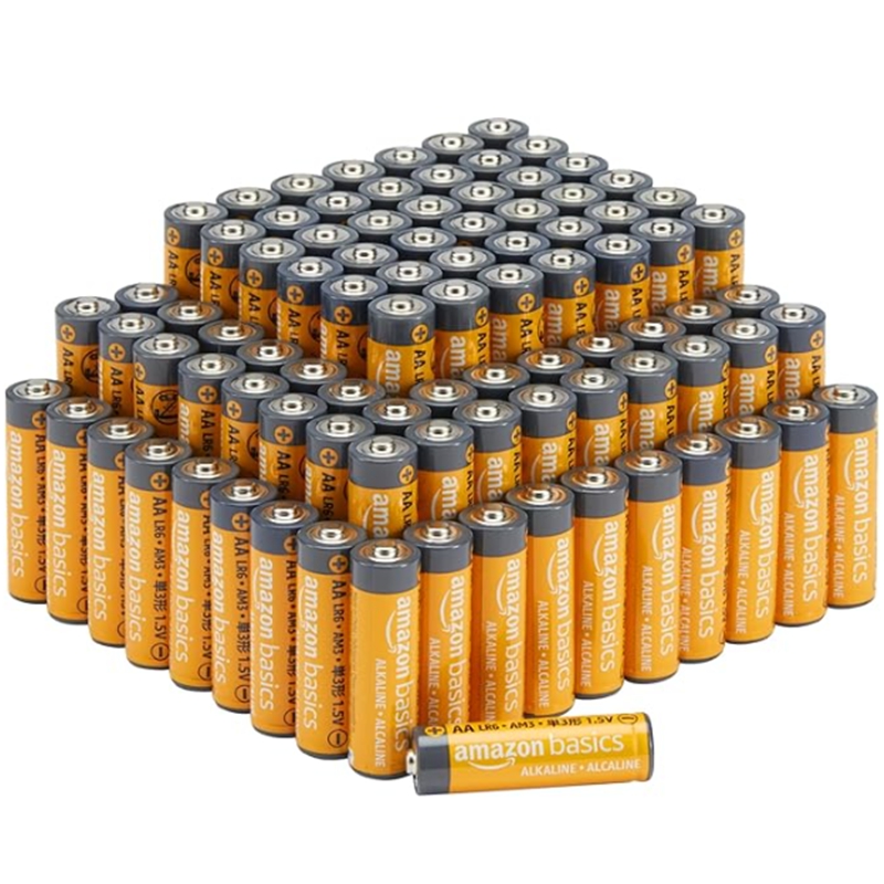Amazon Basics 100-Pack AA Alkaline Batteries