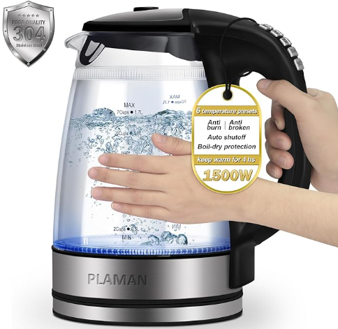 Electric Kettle with Temperature Control | 6-Temp Presets