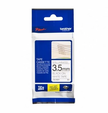 Brother P-Touch Laminated Label Tapes White 3.5mm