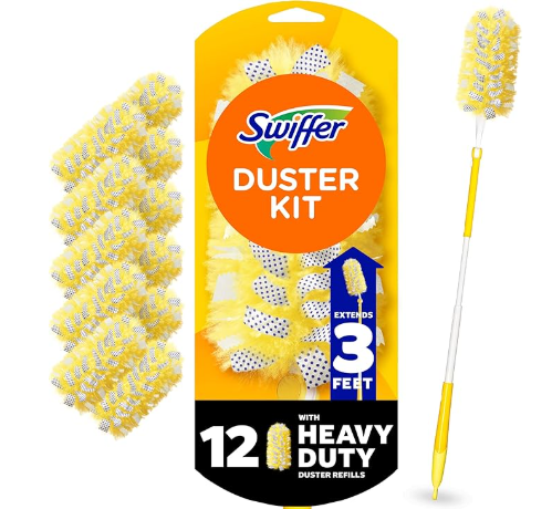 Swiffer Duster Kit with 3 ft Extendable Handle