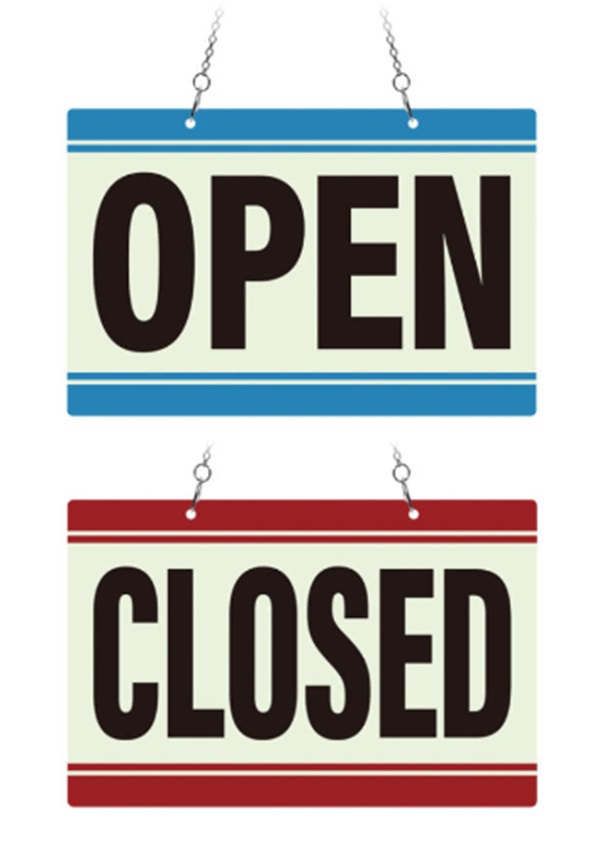 Open Closed Door Sign
