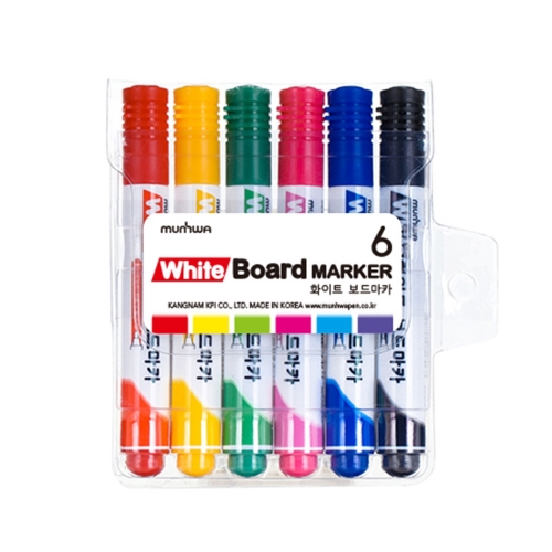 Dry Erase Board Marker 6-Color Set